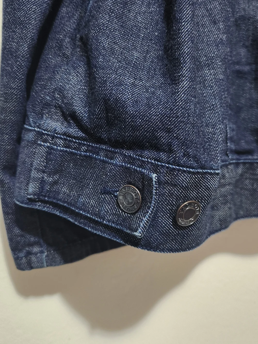 Denim Knit Jacket Sweater Collar Full-Zip Front Pockets Gorpcore-adjacent 22 WP